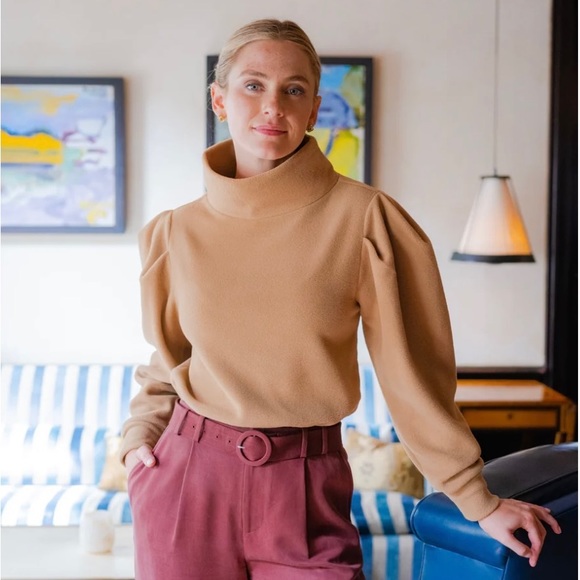 Dudley Stephens XS Camel Tomney Turtleneck - Picture 2 of 9